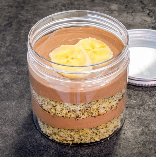 Postre Plátano, chocolate y dulce de leche